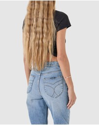 Rolla's - Loulou Straight Jean Long - Lennon Blue