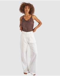 CAMIXA - CAMI-V linen Camisole Top
