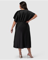 Pink Dusk by Curve Project - Wanting More Midi Dress
