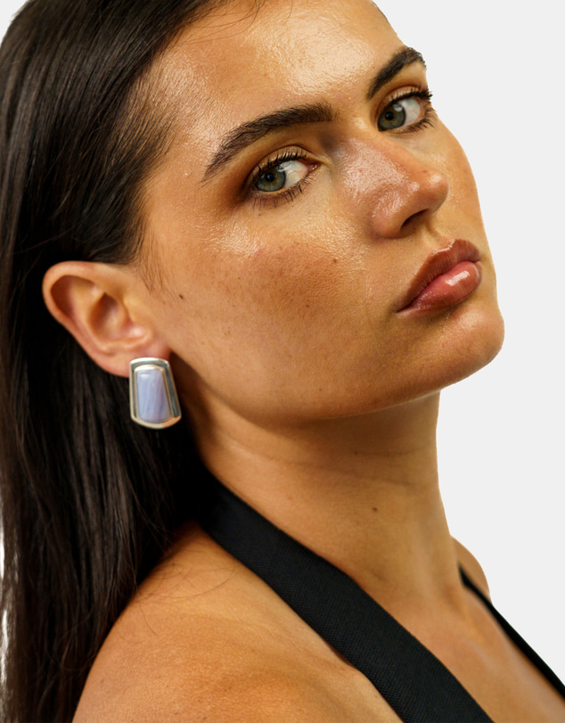 Sonne Jewellery - Aria Blue Lace Agate Earrings