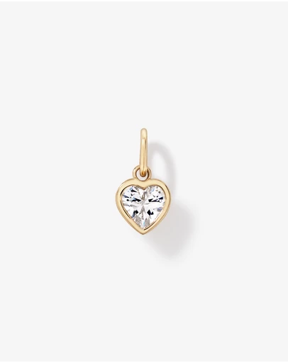 Michael Hill - Heart-Cut Cubic Zirconia Pendant in 18kt Yellow Gold Vermeil