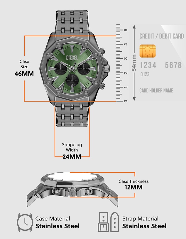 Diesel - Stinger Gunmetal Chronograph Watch