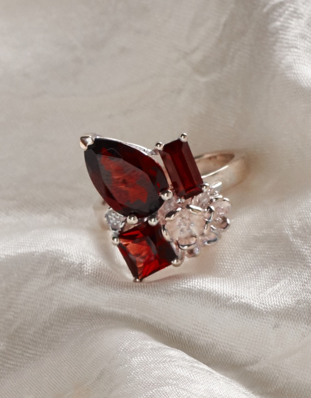 Karen Walker - Rock Garden Ring with Garnets
