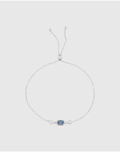 Von Treskow - Maeve London Blue Topaz Adjustable Bracelet