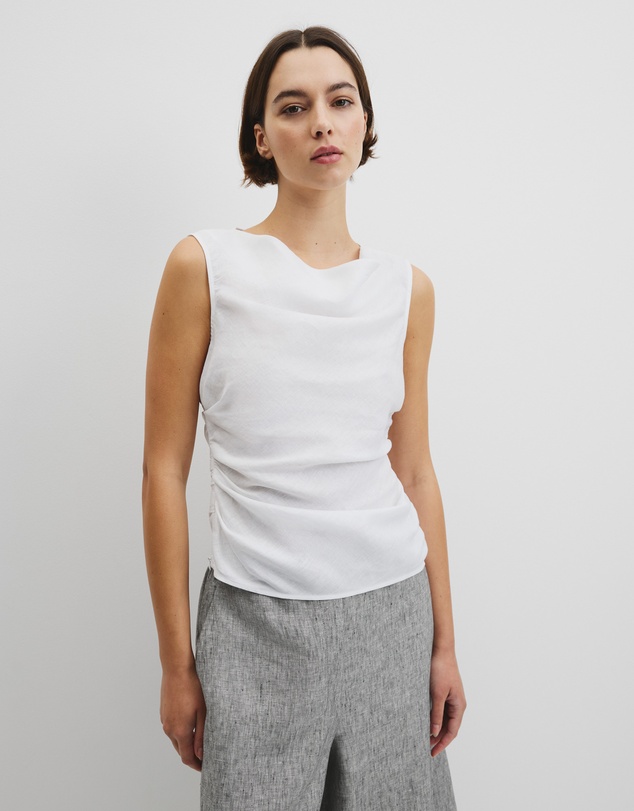 Country Road - Ruched Linen Tank