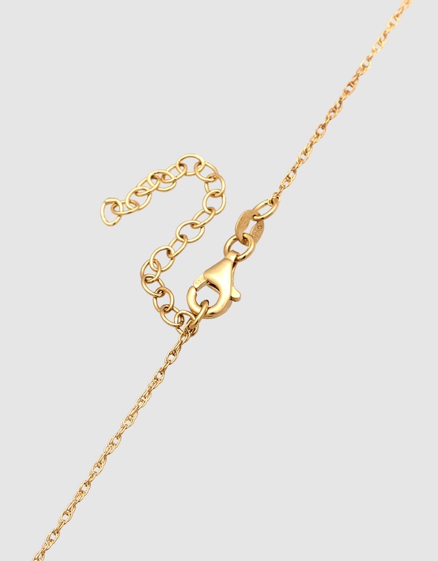 Elli Jewelry - Necklace Choker Crystal Oval 925 Sterling Silver Gold-Plated