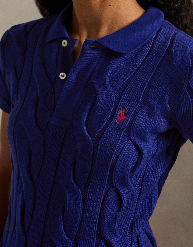 Polo Ralph Lauren - Cable-Knit Cotton Polo Shirt - The ICONIC Exclusive