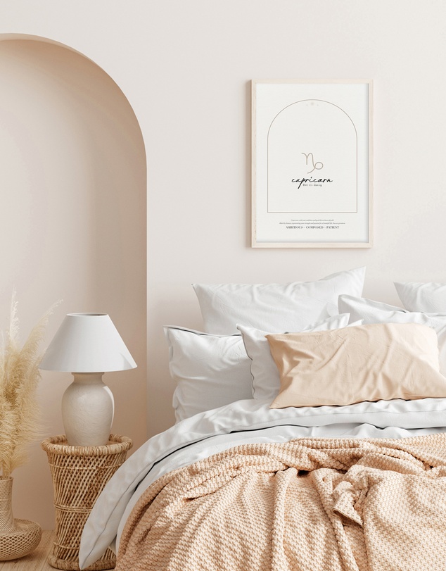 Olive et Oriel - Capricorn Zodiac Art Print A3