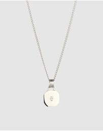 Kuzzoi - ICONIC EXCLUSIVE - Necklace Male Geometric Red Enamel 925 Sterling Silver