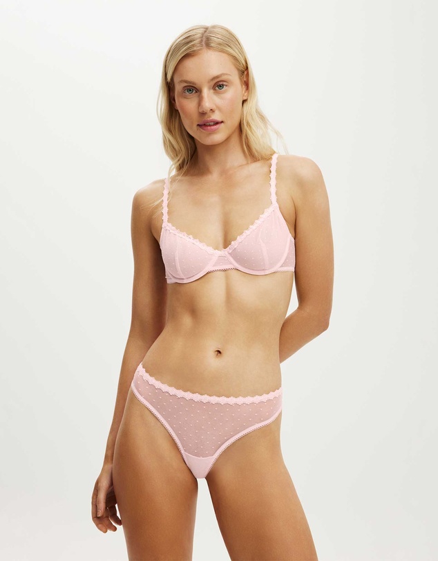 Cotton On Body - Mia Spot Mesh Underwire Bra