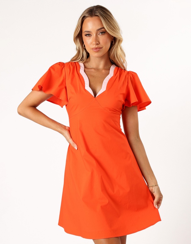 Petal & Pup - Lyle Mini Dress - Orange/Pink