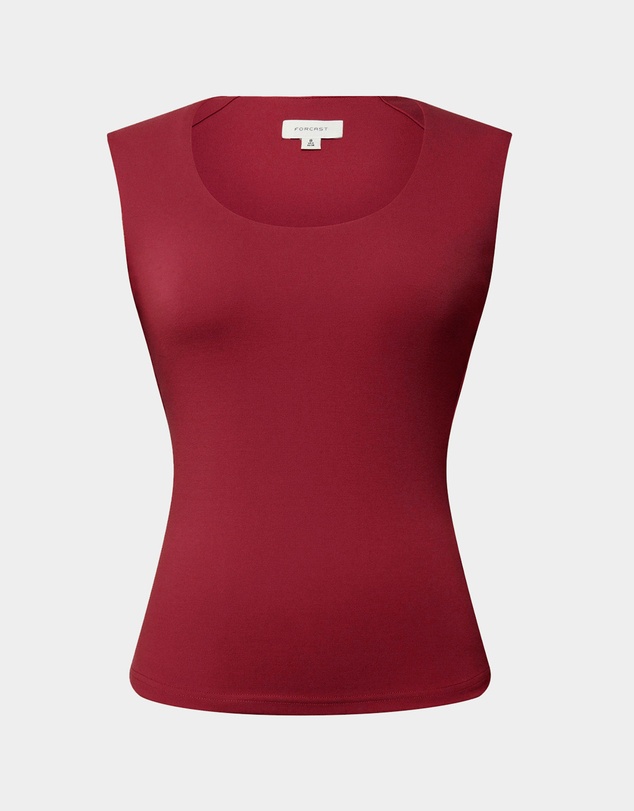 Forcast - Soho Rounded Square Neck Top
