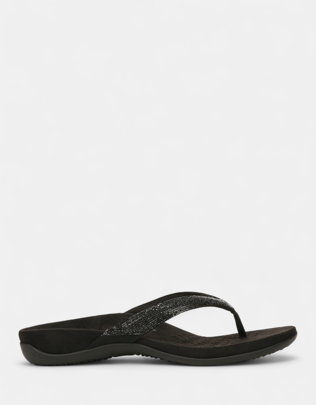 Vionic - Dillon Shine Toe Post Sandal - Black
