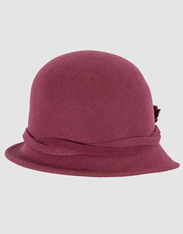 Max Alexander - Winter Felt Wine Cloche Hat