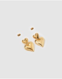 Izoa - Tana Heart Stud Earrings