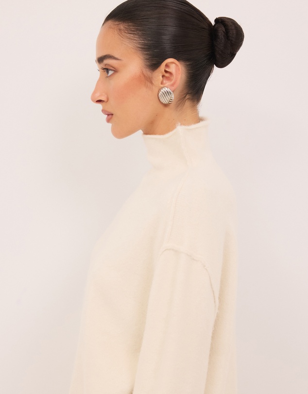Calli - Collins Funnel Neck Knit Jumper