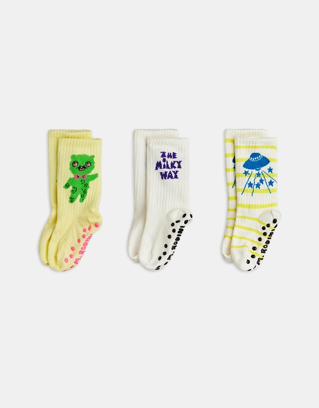 Mini Rodini - 3 -Pack The Milky Way Anti-Slip Socks - Kids