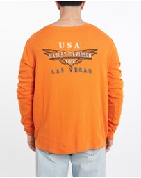 Vintage by The Real Deal - Pre Loved - Vintage Harley Davidson Long Sleeve Thermal Tee