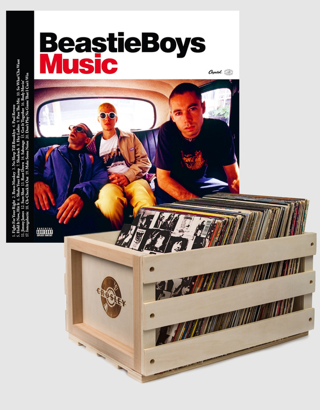 Universal Music - Crosley Record Storage Crate & Beastie Boys - Beastie Boys Music - 2Lp Vinyl Album Bundle