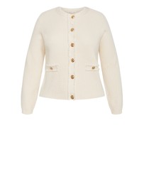 City Chic - Cleo Textured Knit Cardigan