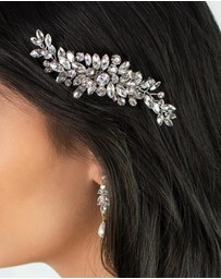 The White Collection - Celine - Crystal Detail Silver Bridal Hair Piece