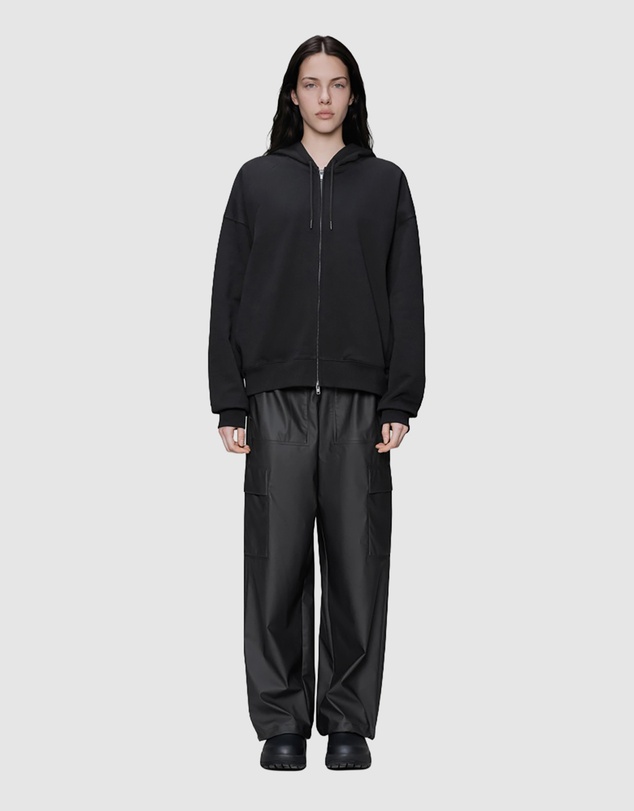 RAINS - Women's Classic Zip Hoodie Splash 3D Black