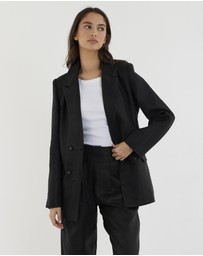 Amelius - Mia Double Breasted Tie Blazer