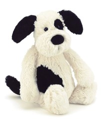 Jellycat - Bashful Black & Cream Puppy Little Small
