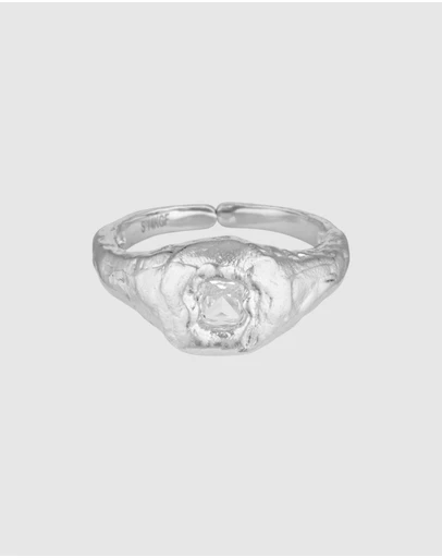 HOUSE OF SLANI - Silver Textured Willow Ring