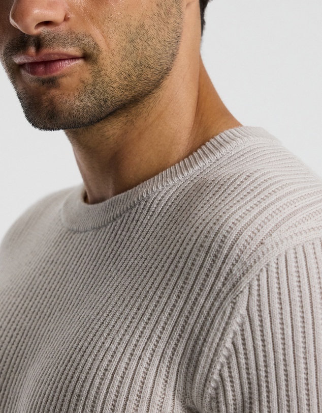 Calibre - Slim Merino Wool Rib Sweater Salt