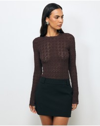 AERE - Tala Lace Knit Top