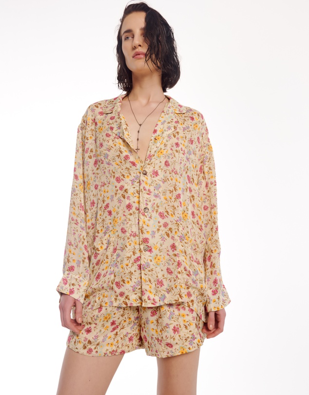 THE TALES - Florence Bloom Crepe Shorts