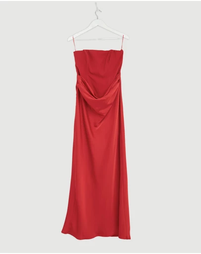 Revibe - Repaired CHANCERY Ayla Corset Drape Maxi Dress - AU 12