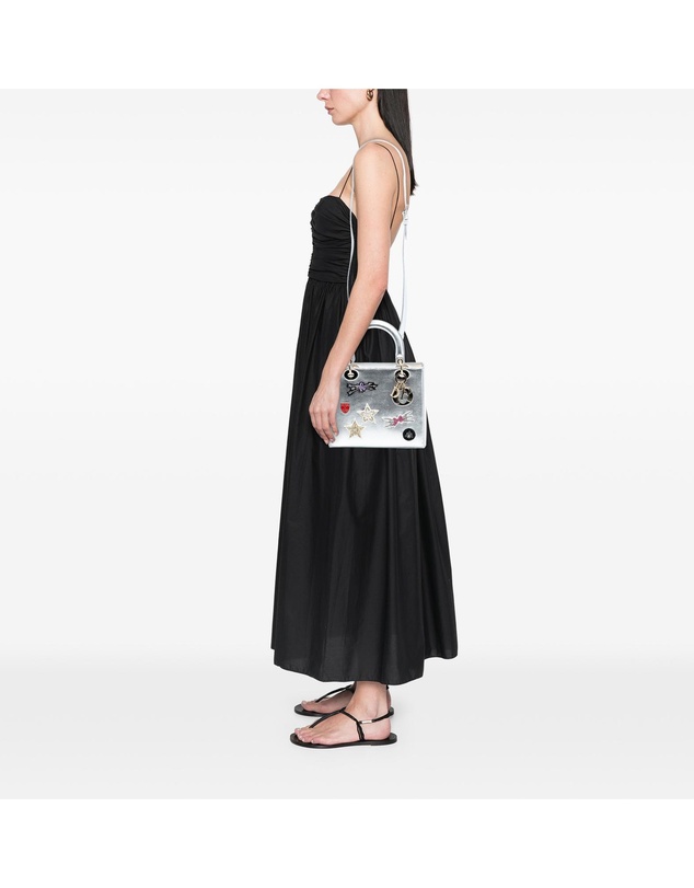 Pre-Loved by Azura Reborn - Pre-Loved Medium Calfskin Patch Embellished Lady Dior