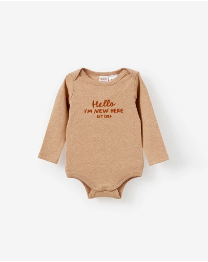 Cotton On Kids - Organic Long Sleeve Bubbysuit