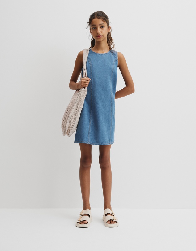 Teen Denim Shift Mini Dress by Country Road Online | THE ICONIC | Australia