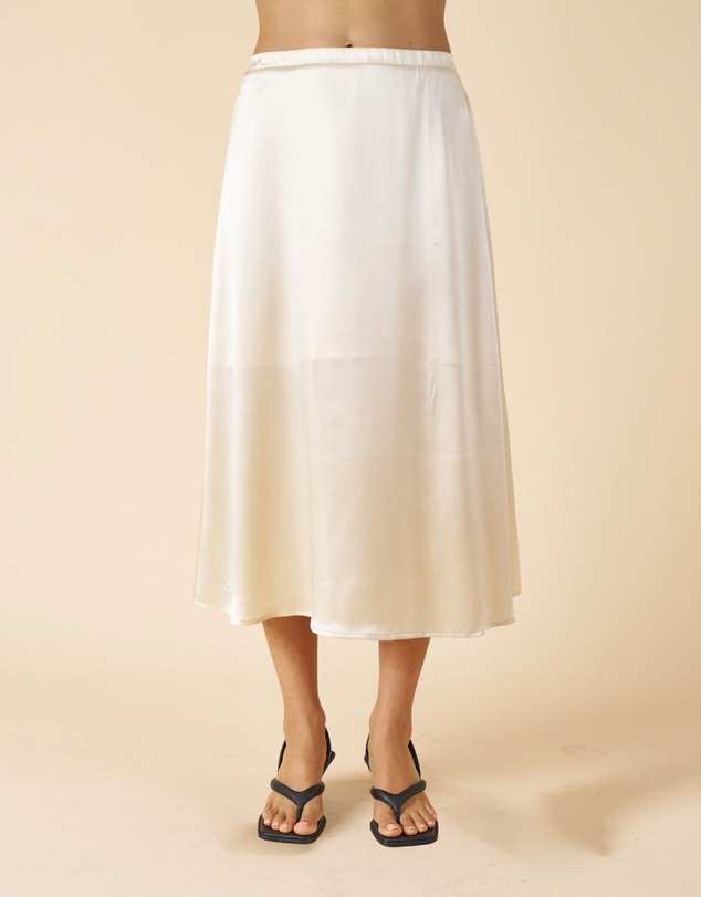 CAMIXA - Maddie Silk Midi Skirt