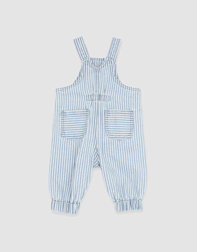 Fox & Finch - Winter Vacay Stripe Denim Overalls