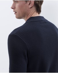UNISON - Wavy Stitch Knit Polo