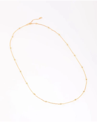 Lovisa - Gold Plated Sterling Silver Ball Chain Necklace