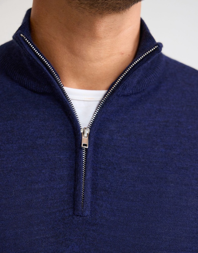 Oxford - Merino Zip-Neck Wool Pullover