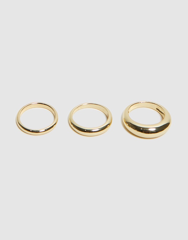 Alice In The Eve - 14k Gold Plated Stacking Rings Set