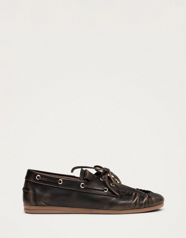 Alohas - Rowan Vintage Effect Leather Loafers - Women's