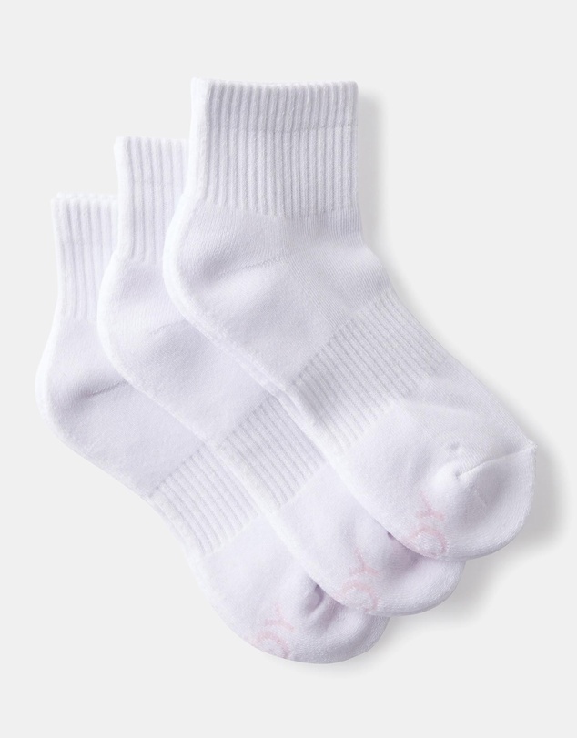 Cotton On Body Active - 3-Pack Body Quarter Crew Socks