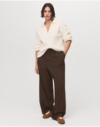 M.N.G - Low-Rise Wide-Leg Trousers
