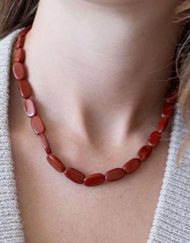 JUJU & CO - Red Jasper Stone Necklace