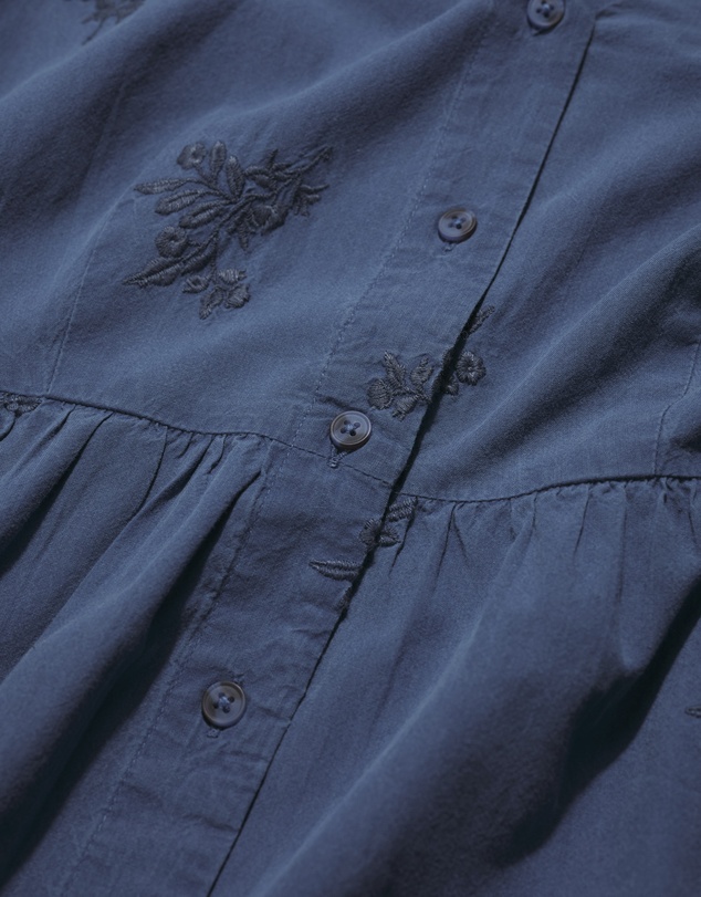 Seasalt - Seasalt Cornwall Blue Fowen Shirt-Style Midi Dress
