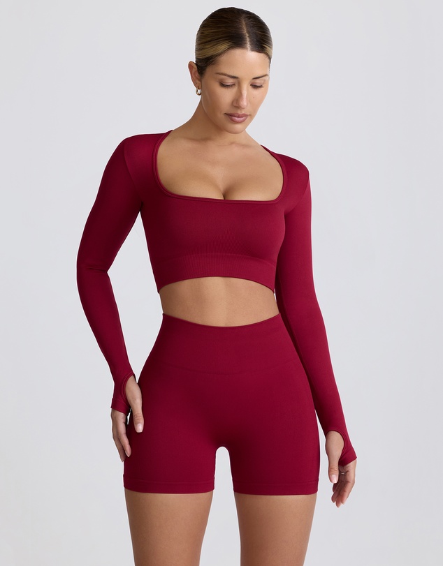 BO+TEE - Super Sculpt Seamless Long-Sleeve Crop Top