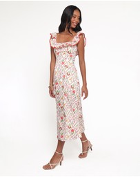 Petal & Pup - Lucille Maxi Dress - Coral Wildflower