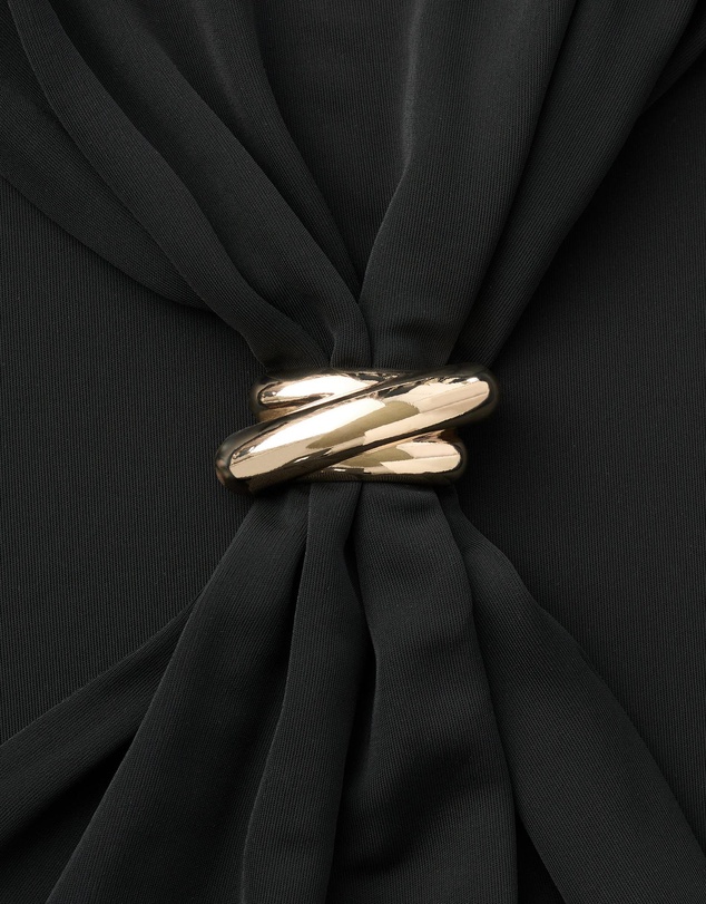 M.N.G - Draped Dress With Metallic Detail